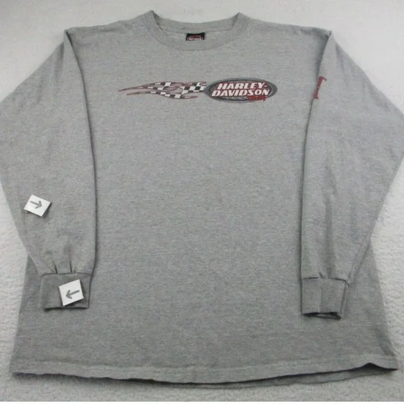 Vintage Y2K Harley Davidson Long Sleeve T Shirt XL Lakeville MN Twin Cities - Picture 1 of 4